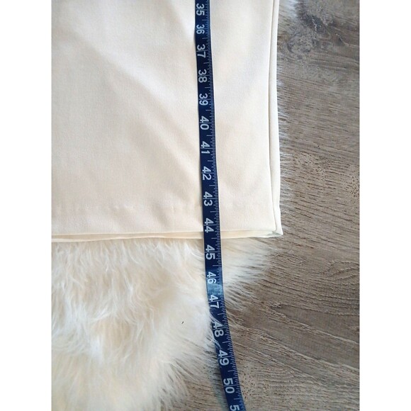 NWT EXPRESS Women's Size M Ivory Midi Dress w/Pleated and Draped Bodice Lined - Picture 9 of 10